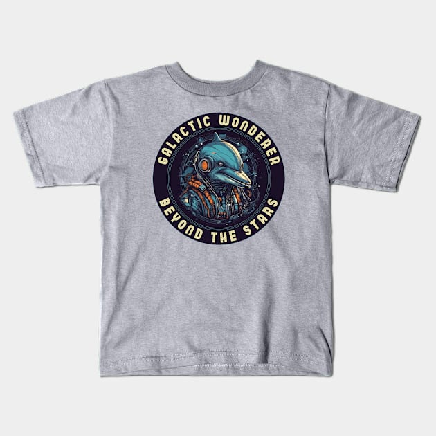 Cool cyber punk dolphin pilot Kids T-Shirt by TVEX19